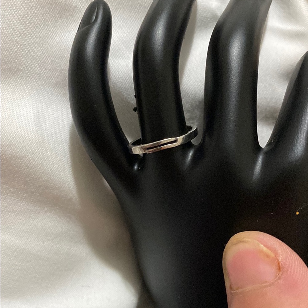 Vintage Silver Floral Statement Ring Adjustable S… - image 2